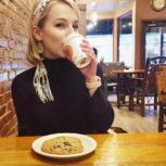 Girl Drinking Coffee At Lakota Downtown